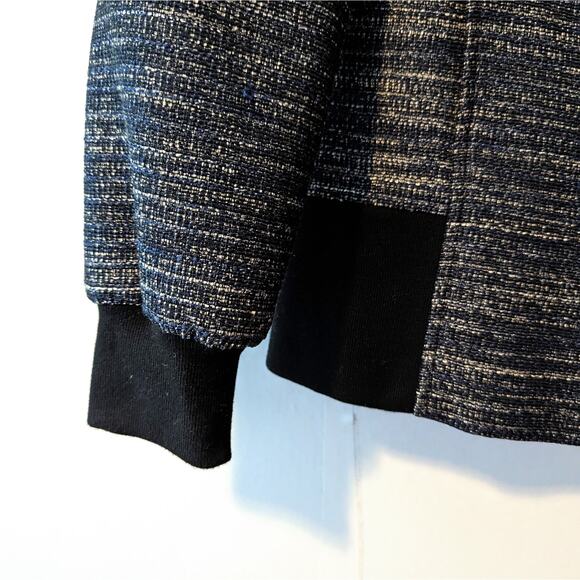 Karen Millen Navy Tweed Zip Up Jacket Size US 6 - Picture 5 of 10